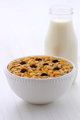 Delicious muesli breakfast