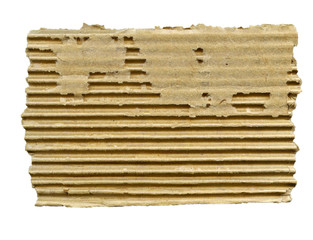 Torn cardboard isolated