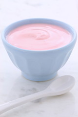 Fresh strawberry yogurt