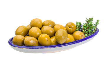 Green gigant olives