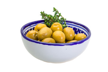 Green gigant olives