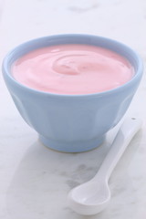 Fresh strawberry yogurt