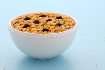 Delicious organic muesli cereal