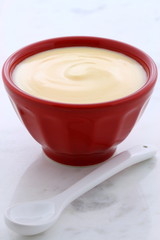 Fresh peach yogurt