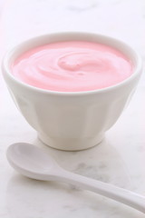 Fresh strawberry yogurt