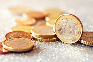 Euro Money .Euro coins .Selective focus.