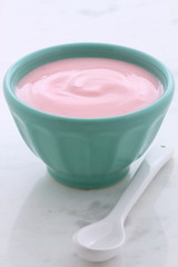 Fresh strawberry yogurt