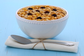 Delicious organic muesli cereal