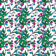 Hand drawing floral background