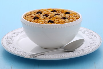 Delicious organic muesli cereal