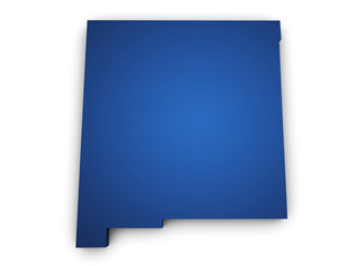 Map Of New Mexico 3d Shape - 63664946