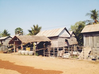 Fototapeta na wymiar village in Cambodia