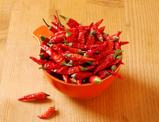 Dried red chilies