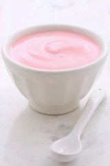 Fresh strawberry yogurt