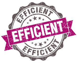 Fototapeta premium Efficient violet grunge retro style isolated seal