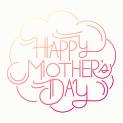 happy mother's day custom typography card