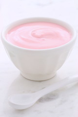 Fresh strawberry yogurt