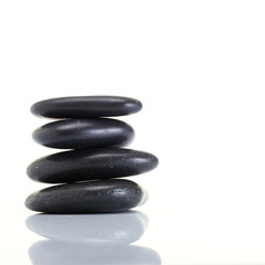 Stack of spa hot stones