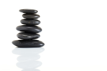 Stack of spa hot stones