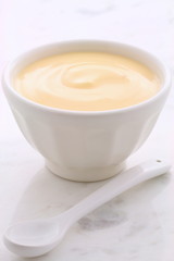Fresh peach yogurt