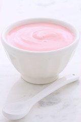 Fresh strawberry yogurt