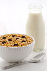 Delicious muesli breakfast