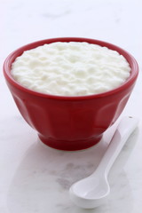 Fresh and healthy cottage cheese