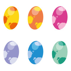 Eier,Ostern,Punkte,Klekse,Set, frei,Vektor,bunt