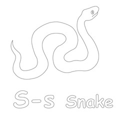 S for Snake Coloring Page
