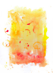 Red and yellow watercolor texture