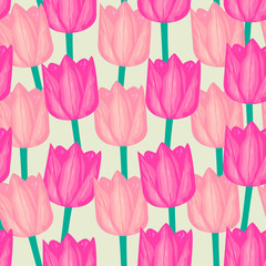 tulip seamless pattern