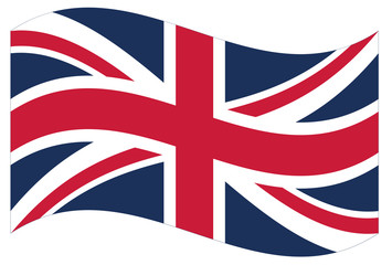 Waving flag of Great Britain isolated. Vector EPS8 © vadimmmus