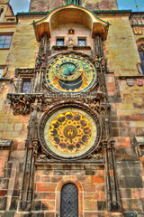 Fototapeta na wymiar old Prague clock tower (HDR)