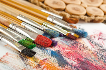 Obraz premium Paints and brushes