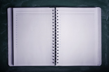 Notebook with spiral and blank lined paper