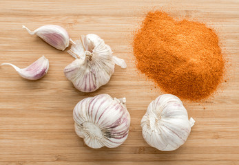 Garlic and paprika