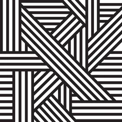 Rugzak Abstracte naadloze patroon. Zwarte en witte lijnen. © tkoko