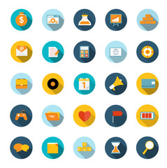 Set of Flat Icons Vector Illustration