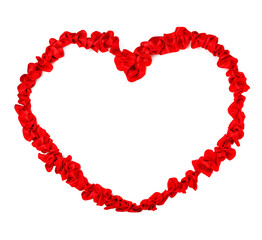 Obraz premium Walentynki, serce na białym tle. Przykładowy tekst