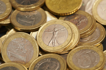 coins and credit cards