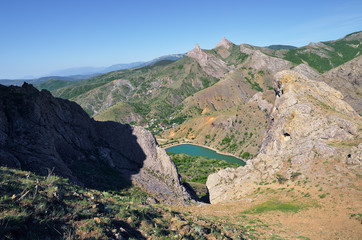 Cliff above the lake