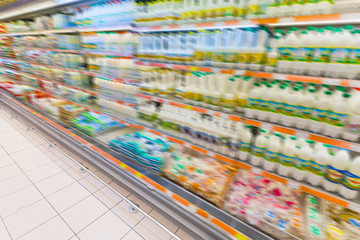 Shelf in the supermarket