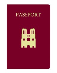 Cathédrale Notre-Dame sur un passeport