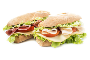 sandwich on white