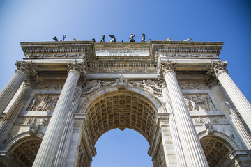 Fototapeta premium Porta Sempione w Mediolanie we Włoszech