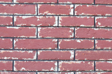 Old red brick rock wall texture background
