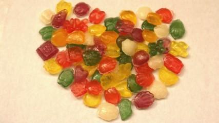 heart of the sugar candies-lapse time - Powered by Adobe