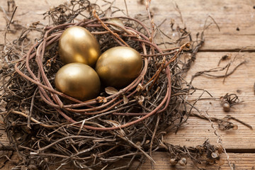 Golden eggs in the nest
