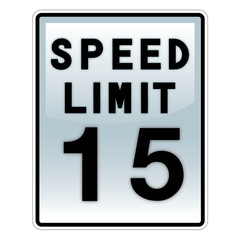Obraz premium speed limit road and traffic sign