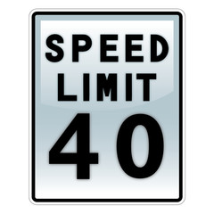 speed limit road and traffic sign